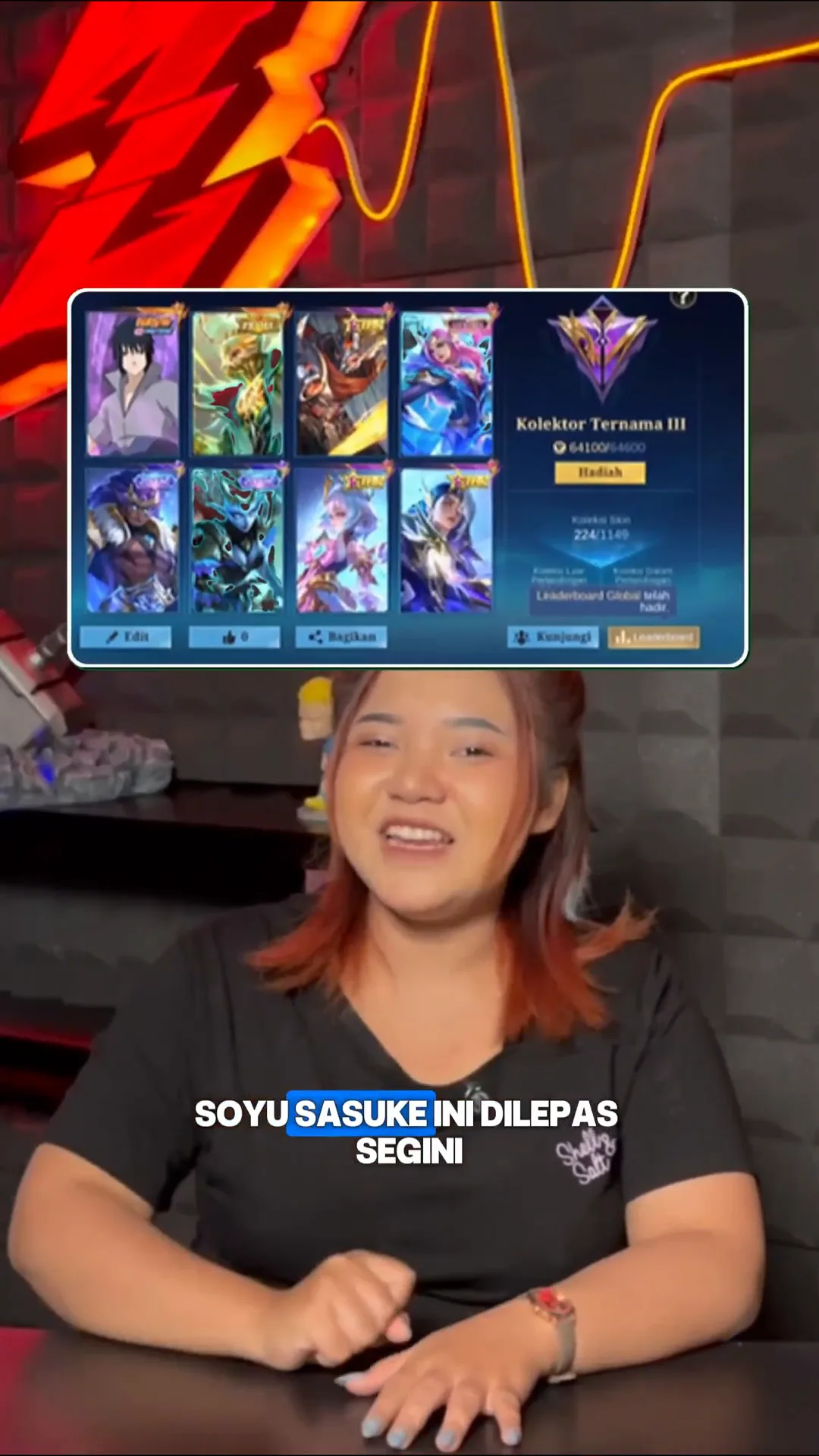 Suyou Sasuke + 3 Starlight! Review Akun MLBB 224 Skin