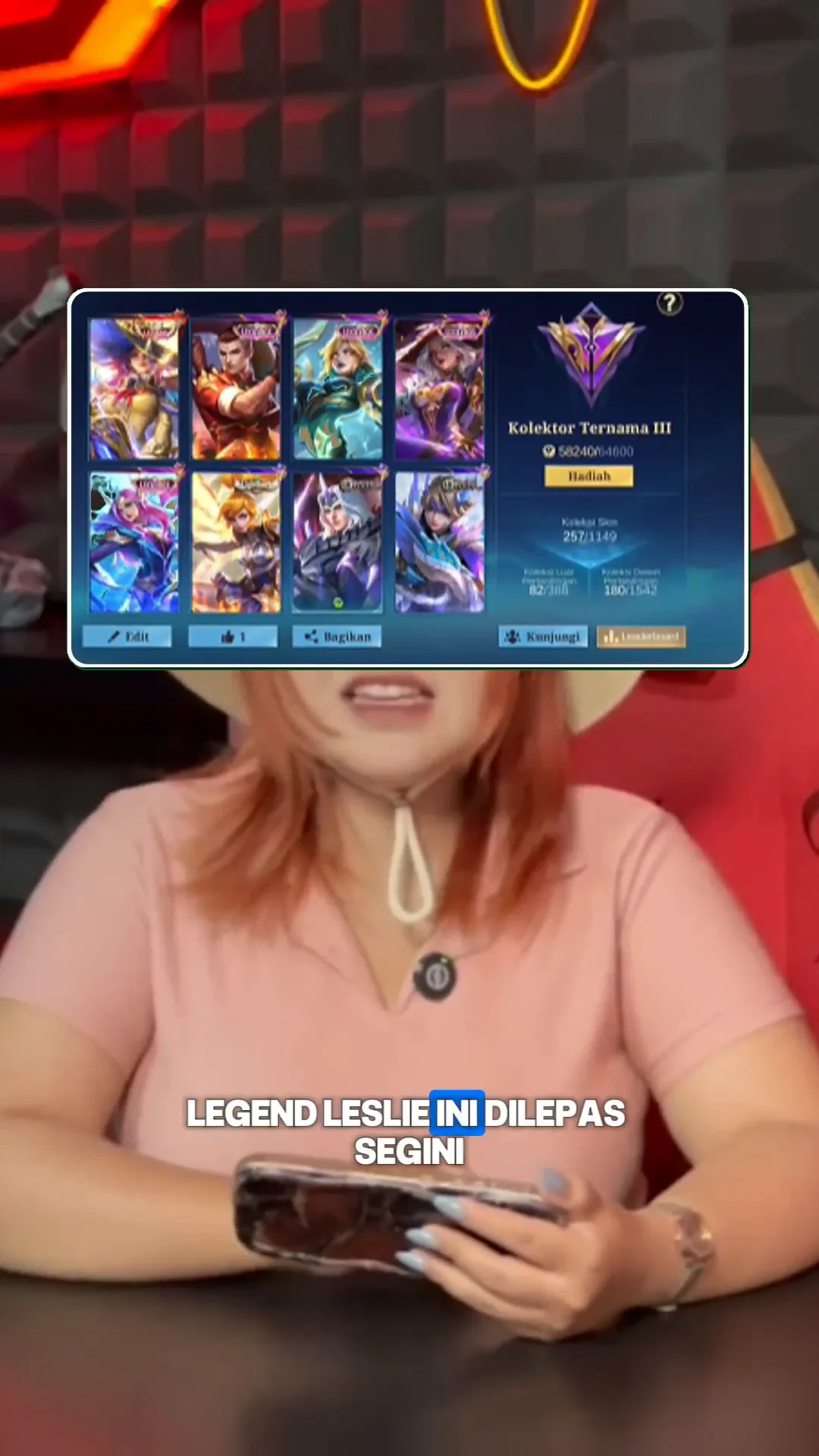 MLBB Legend Lesley + 3 Lucky Box — Akun 250 Skin & 138 Hero
