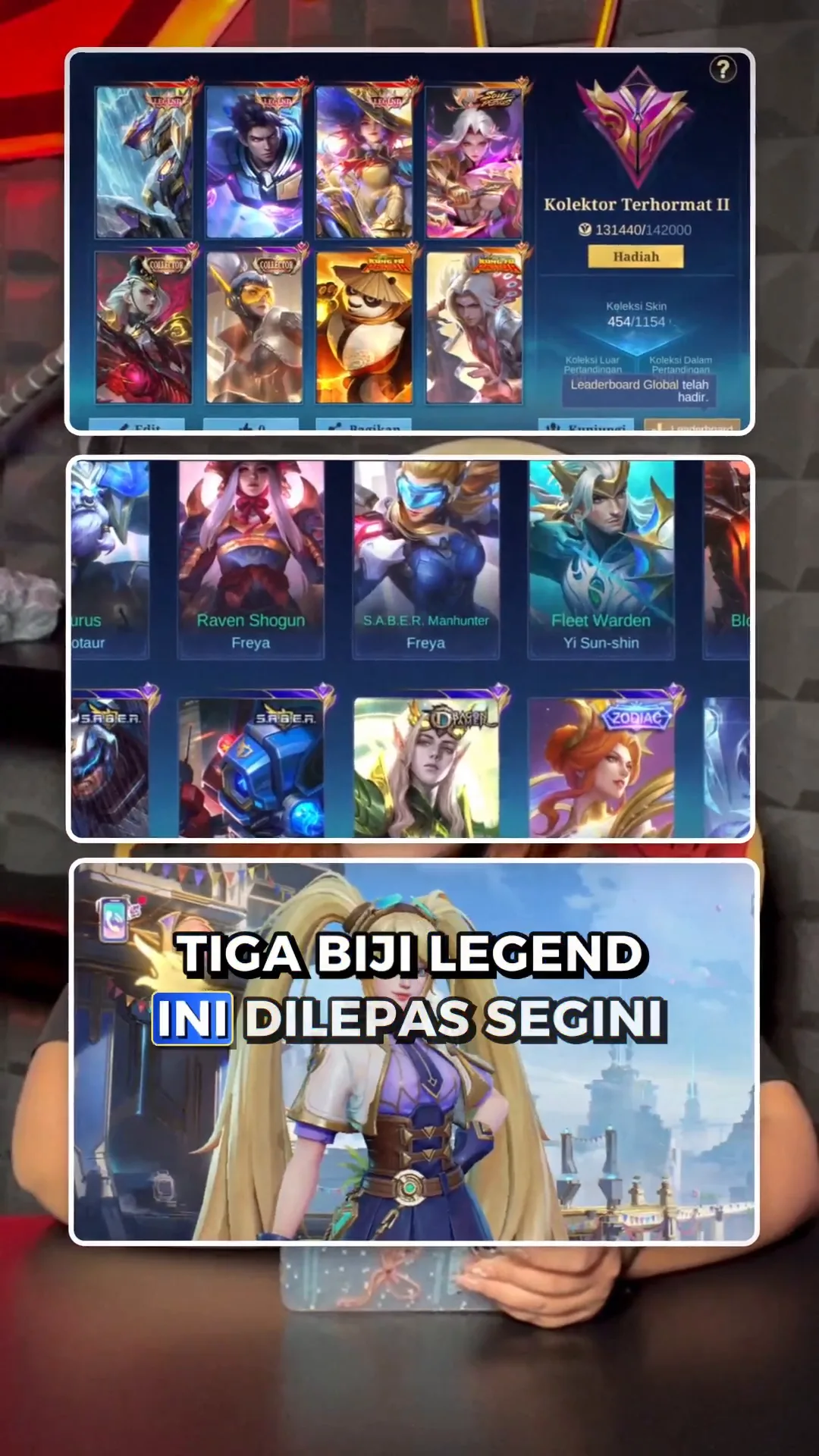 MLBB 3 Skin Legend Dilepas di Zone! Total 454 Skin & 138 Hero