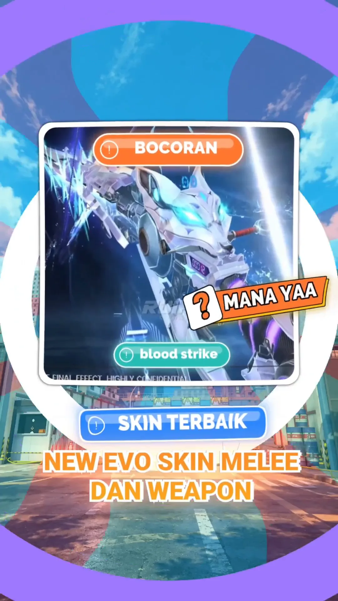 Spoiler Skin EVO Terbaru Blood Strike: Melee Kuning Menyala dan Senjata Bertema Singa