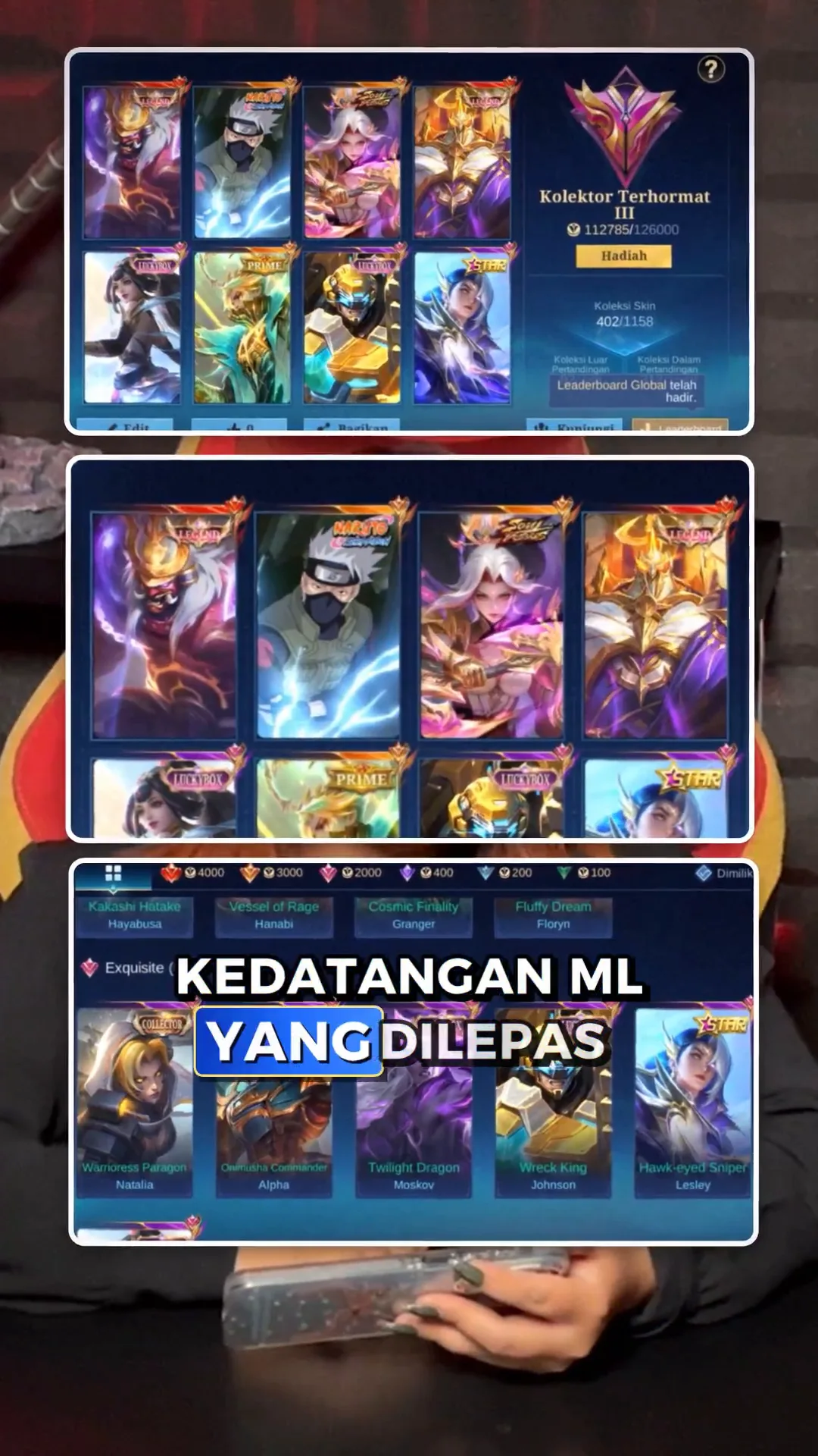 MLBB 2 Skin Legend Dilepas di Zone! Total 402 Skin & High Rank Immortal 105