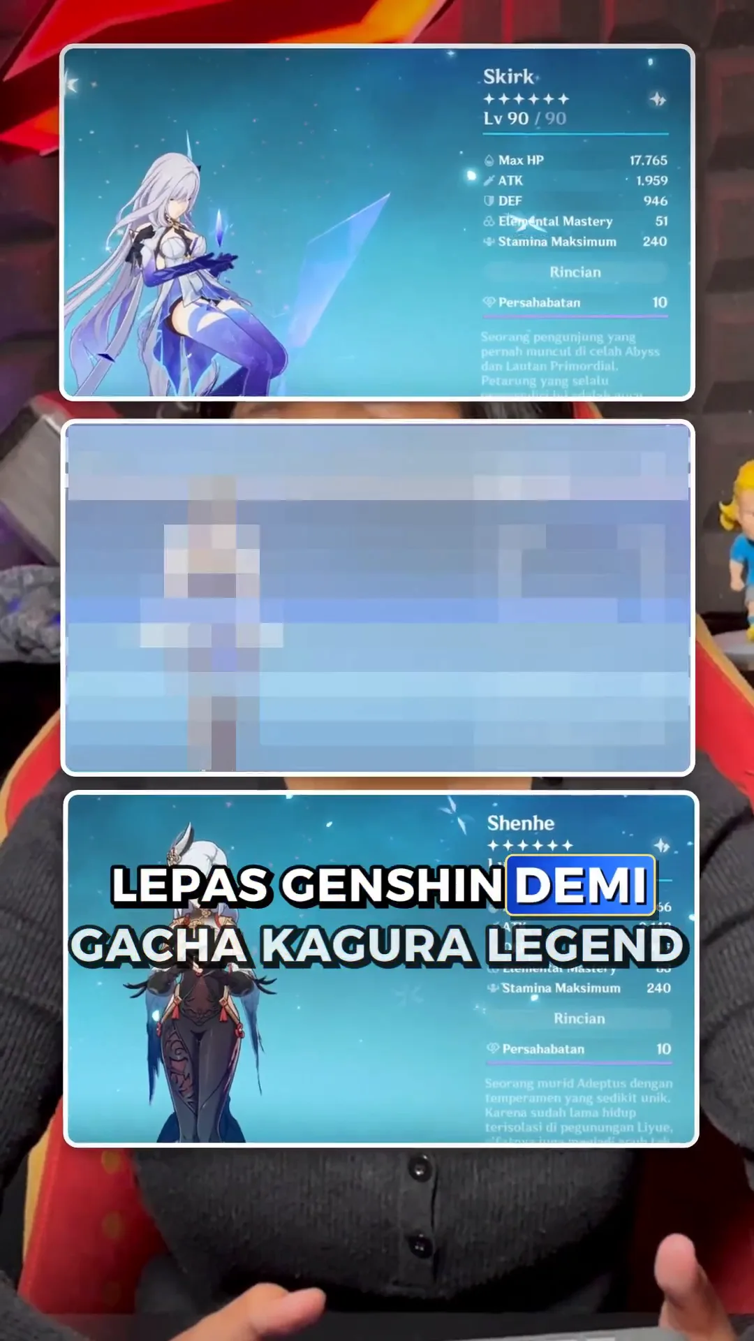 Lepas Genshin Demi Gacha Kagura Legend! AR Max + 11 Karakter Limited