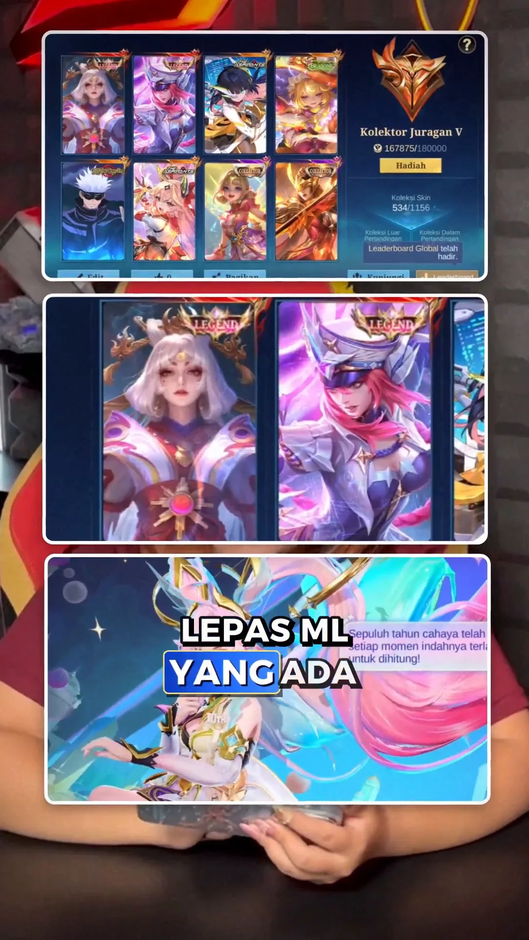 MLBB Legend Lunox + Legend Freya Dilepas di Zone! Total 534 Skin & 138 Hero