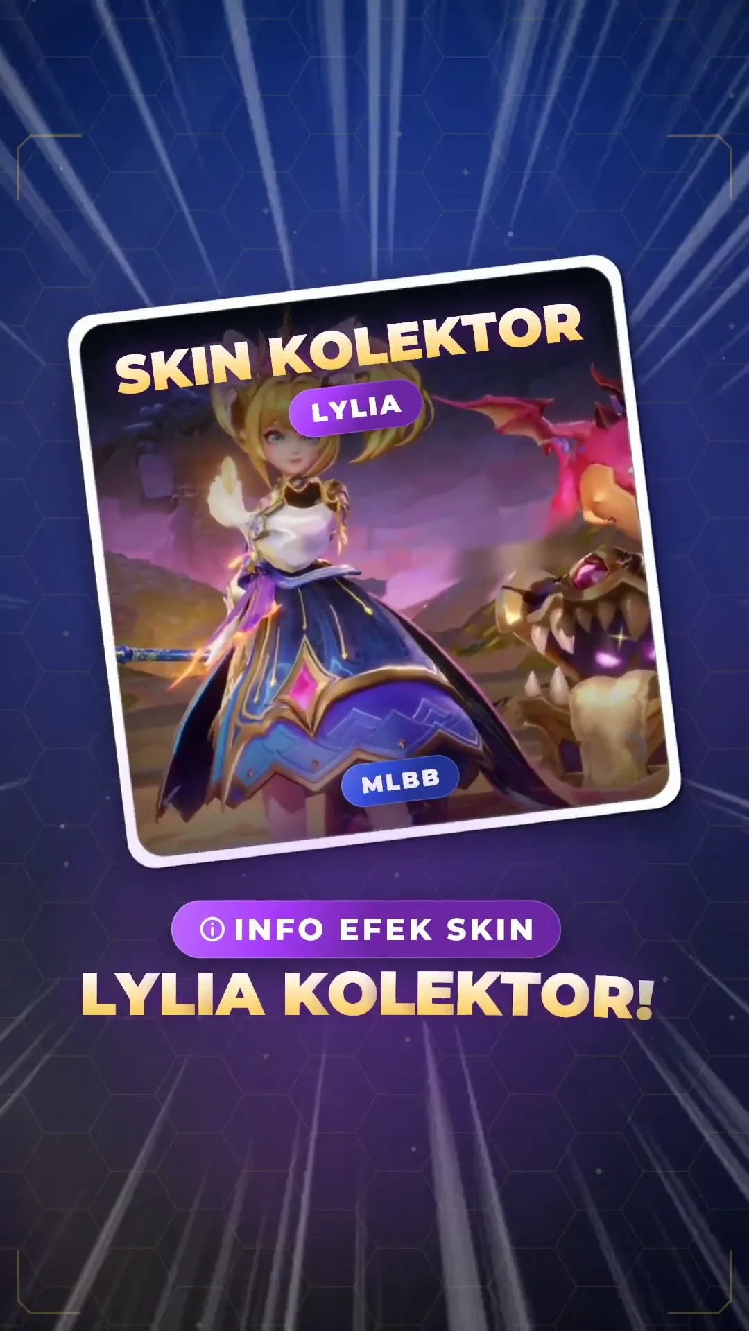 Efek Skin Lilia Collector Ungu Brutal! Ada Naga Pink di Entrance