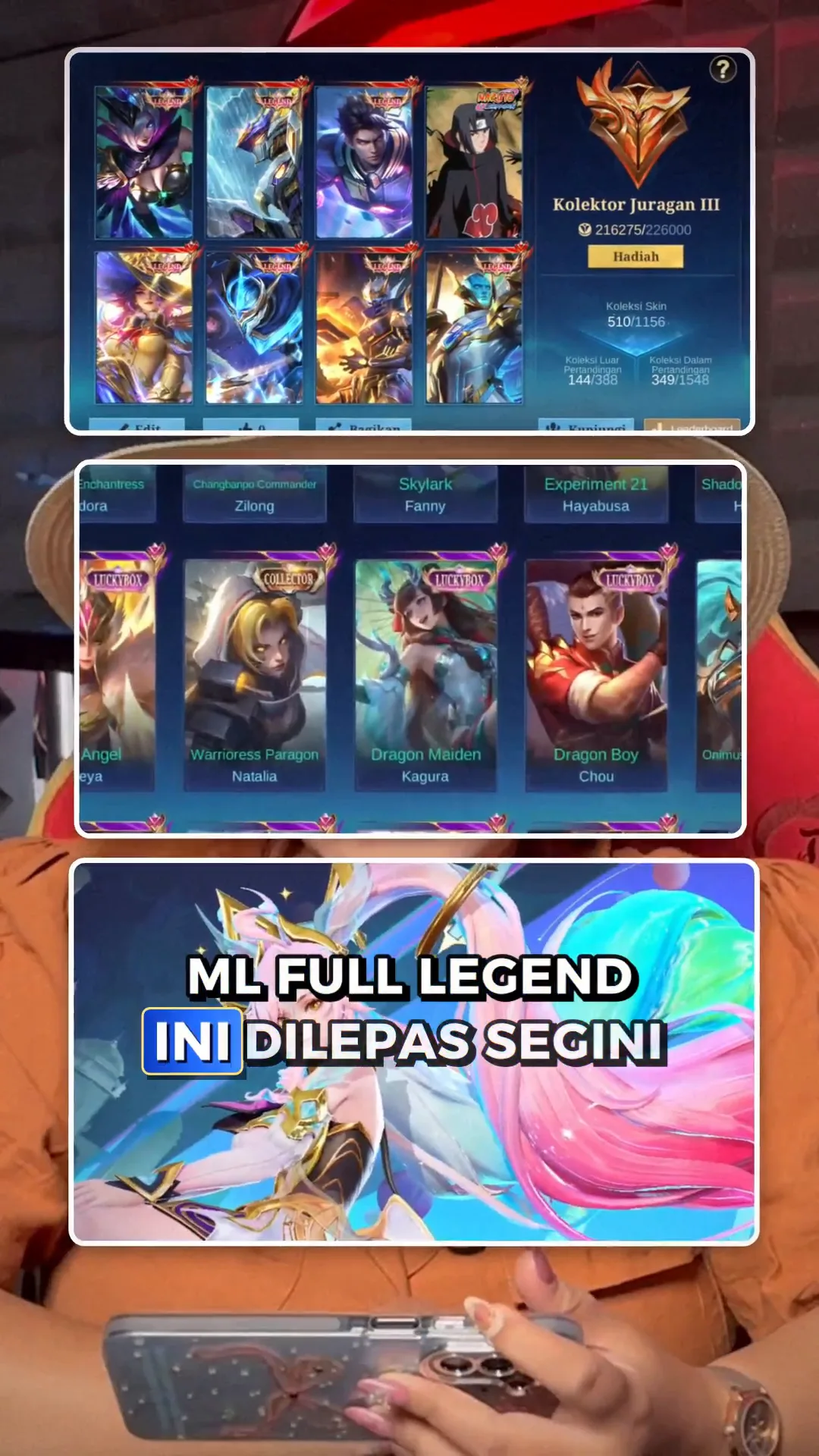 MLBB Full Legend Dilepas di Zone! 7 Skin Legend dari Total 510 Skin