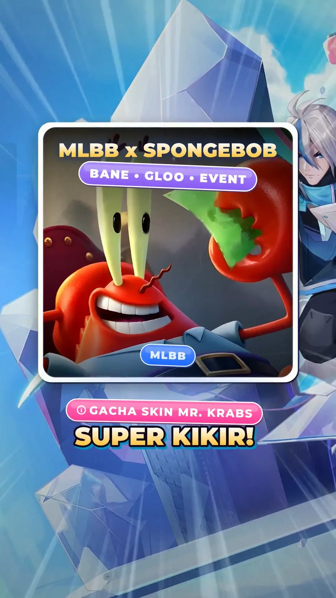 Gacha Skin Mr. Crab Bane Super Kikir! Butuh 1.540 Diamond Tanpa Token
