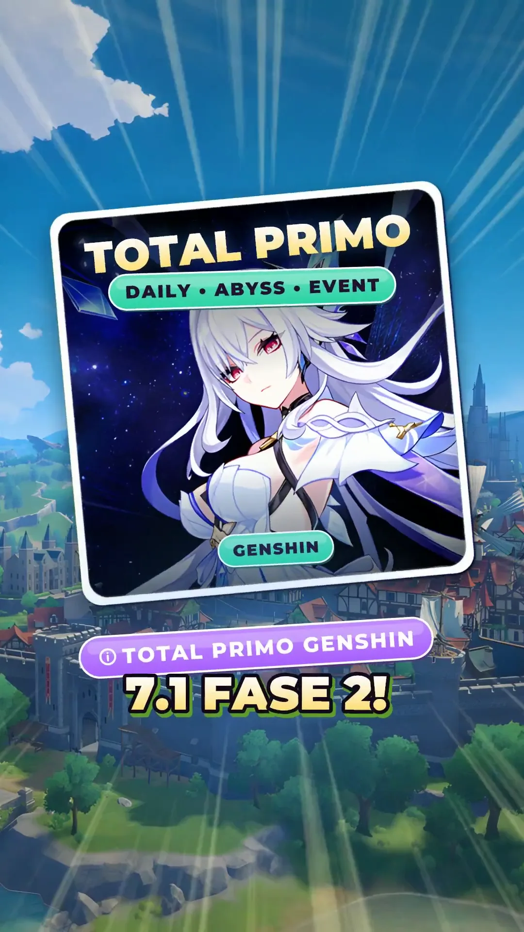 Total Primogem di Genshin 7.1 Fase 2 — Bisa Dapat 4120 atau Setara 25x Gacha!