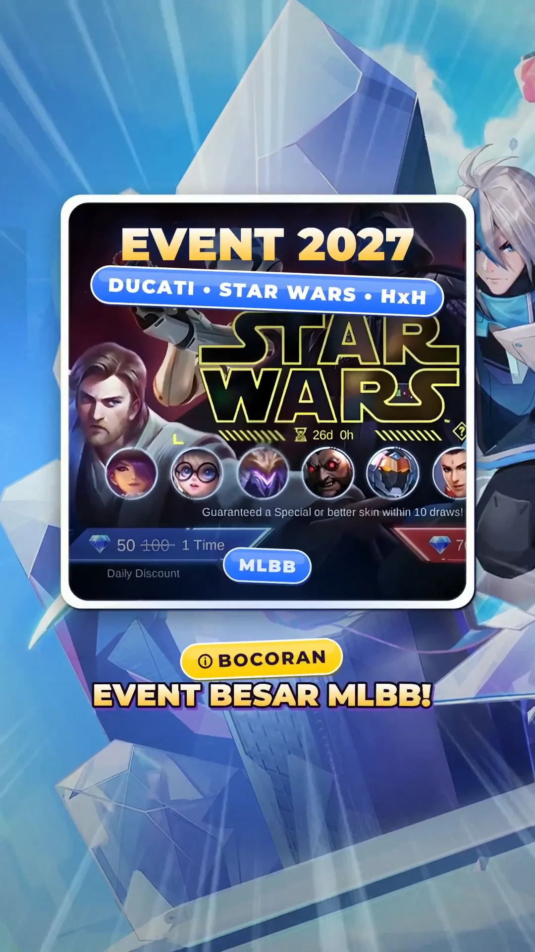 Bocoran Event Besar MLBB Sampai 2027! Ada Star Wars, Ducati, dan Hunter x Hunter